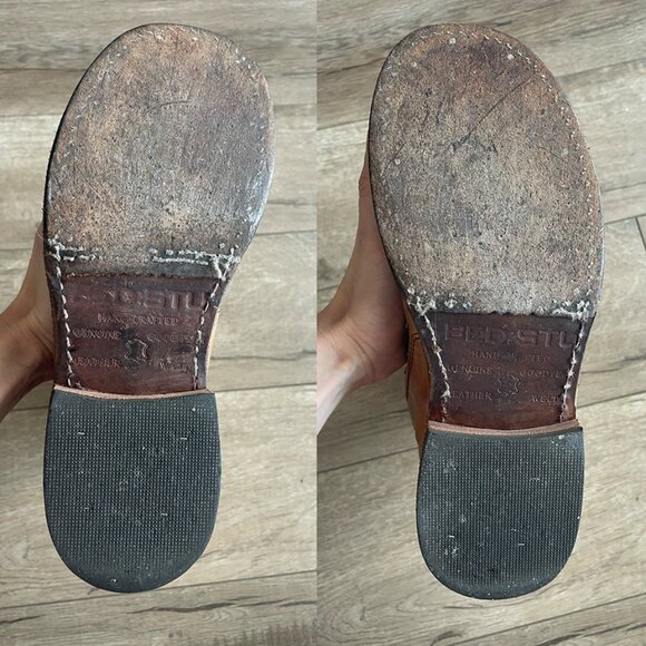 Rare Bed Stu Leather Brown CottageCore Lace Up Boots Womens Size 6.5 - 7 - Picture 7 of 15